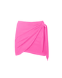 Outline image showing Mini Wrap Skirty Built-in Shapewear Swim Cover-Up - Bright Pink
