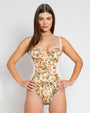 Model is in Sweetie Shapewear Swimsuit - Contour Rose Leopard/Peach Blush