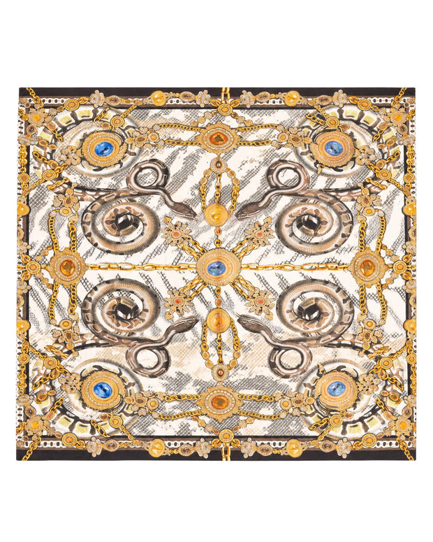 Outline image of Square Scarf - Tiger Chain