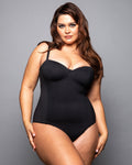 Pushy tummy control swimsuit in Black by TA3, view 5