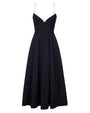 Outline image showing Poplin Fit & Flare Midi Shapewear Dress - Black/Ivory