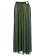 Outline image showing Ringy Sheer Slit Skirty - Martini Olive Cover Up Midi Skirt