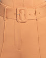 Belted Wide Leg Ponte Pant - Camel