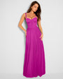 Full body front view Bombshell Maxi Dress - Electric Fuchsia