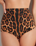 Boy Shortie Tummy Control Shapewear Bottom - Symmetric Leopard close up