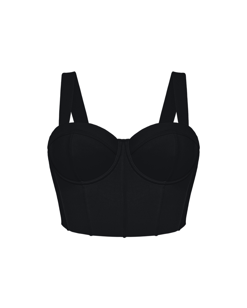 Busty shaping bikini top in Black by TA3, view 2