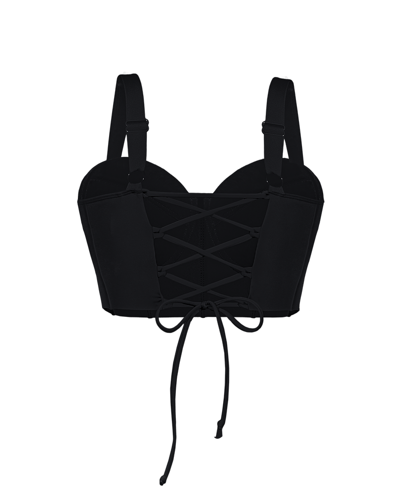 Busty shaping bikini top in Black, view 4