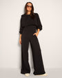 Cloudlined Wide Leg Pant - Soft Black