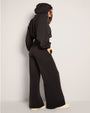 Cloudlined Knit Corset Hoodie - Soft Black