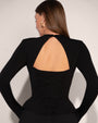 Shapey Crew Neck Top - Slinky Black