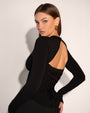 Shapey Crew Neck Top - Slinky Black