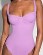 Sweetie Shapewear Swimsuit With Sweetheart Neckline - Wild Violet close up front