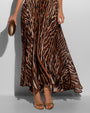 Model Wears Vixen Corset Front Slit Shapewear Maxi Dress - Pilates Cat Skirt  Close up