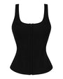 Corsety Scoop Neck Tank - Rib Black