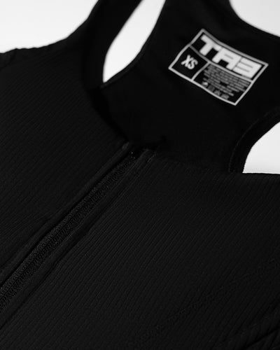 Flat lay of Corsety Scoop Neck Tank - Rib Black