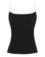 Outline image of Shapey Cami Bra - Black/Lace White