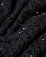 Fabric swatch of Mermaid Sheer Maxi Skirty - Adjustable Crochet Black