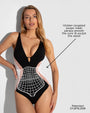 Detail graphic of Plungey Triangle - Contour Black/Rose/White highlighting power mesh