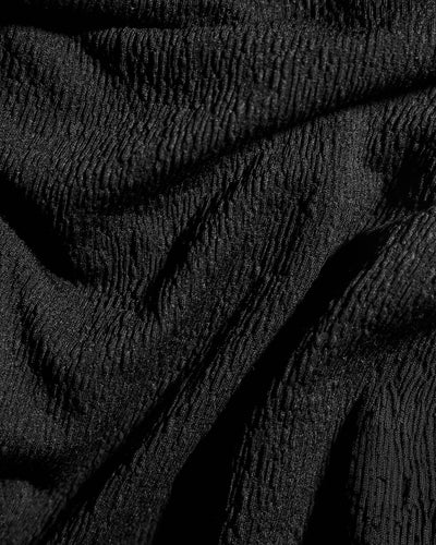 Brazilian Plungey Keyhole - Crinkle Contour Black/Tawny