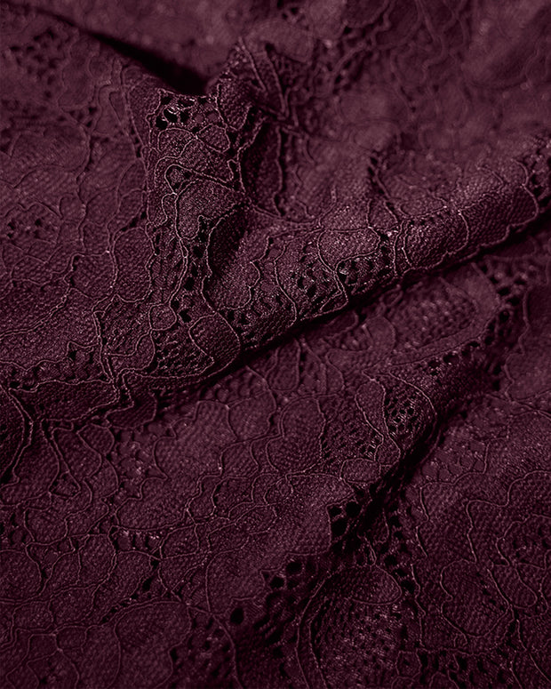 Fabric swatch of Seamed Lushy Midi Dress - Lace Garnet