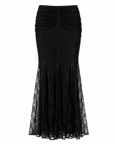 Outline image of Mermaid Maxi Skirty - Lace Black