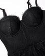 Close up of bust on Bombshell Maxi Dress - Lace Black