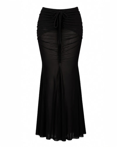 Outline image of Mermaid Adjustable Maxi Skirty - Mesh Black