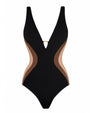Outline image of Plungey Triangle - Contour Black/Cocoa/Tawny front 