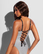 Back view of Brazilian Vixen - Gingham on model
