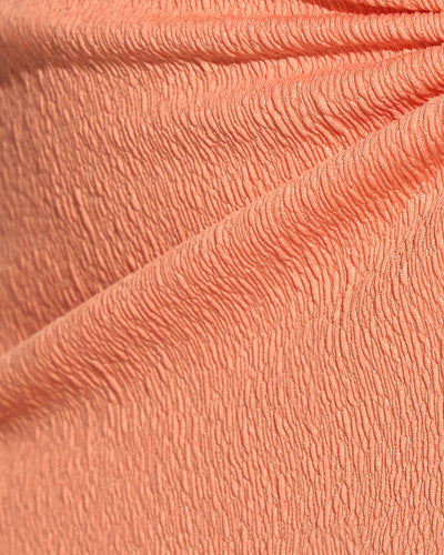Fabric swatch of Brazilian Plungey Keyhole - Crinkle Papaya