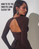 How to Tie video of Sweetie Long Sleeve Sculpting Shapewear Top - Espresso 