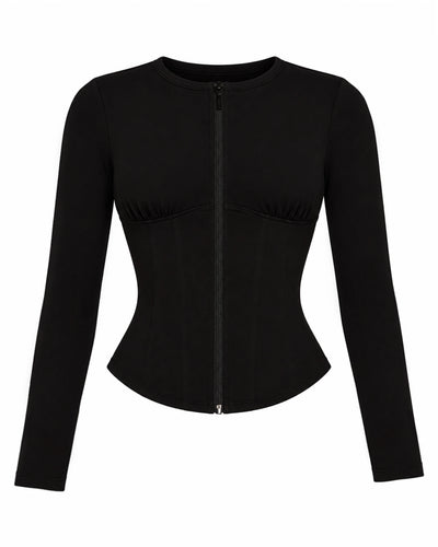 Outline image of Corsety Long Sleeve Top - Black