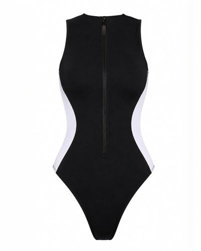 Outline image of Hi Cut Sleeveless Surfy - Contour Black/White
