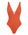 Outline image of Hi Cut Plungey Triangle - Baked Clay