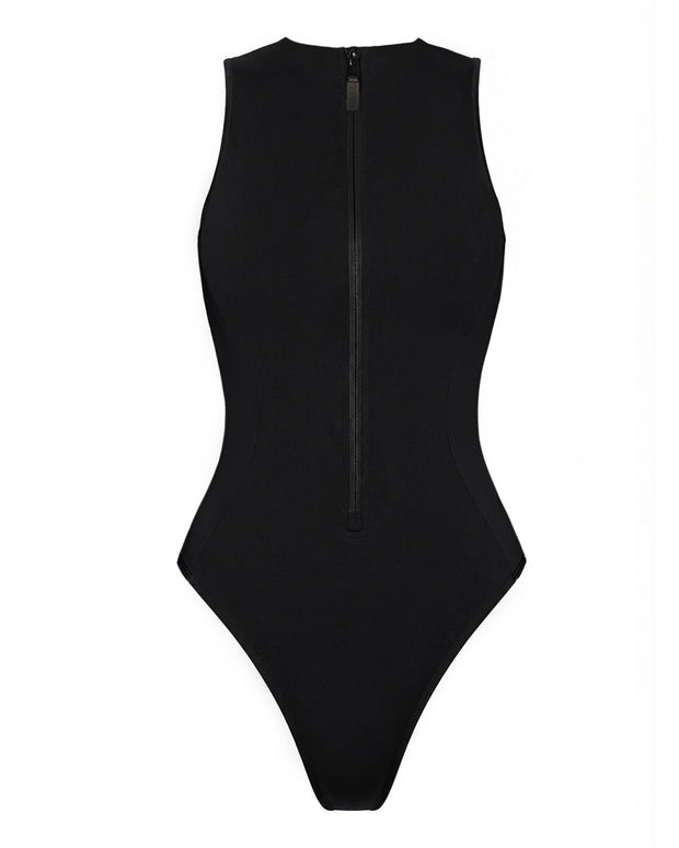 Outline image of Hi Cut Sleeveless Surfy - Black
