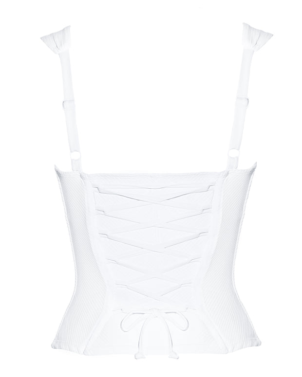 Outline image of Corsety Seamed Rib Tank - Rib White back