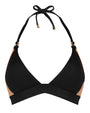 Outline image of Triangle Bikini Top - Black/Tawny