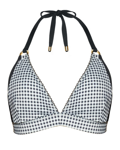 Outline image of Triangle Bikini Top - Gingham
