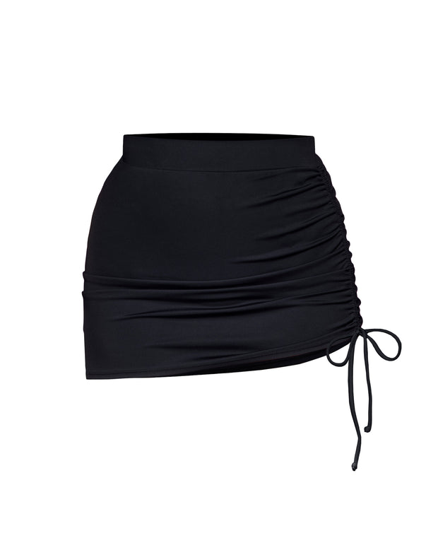 Outline image showing Skirty Waterproof & Sunproof Shapewear Mini Cover-Up - Black